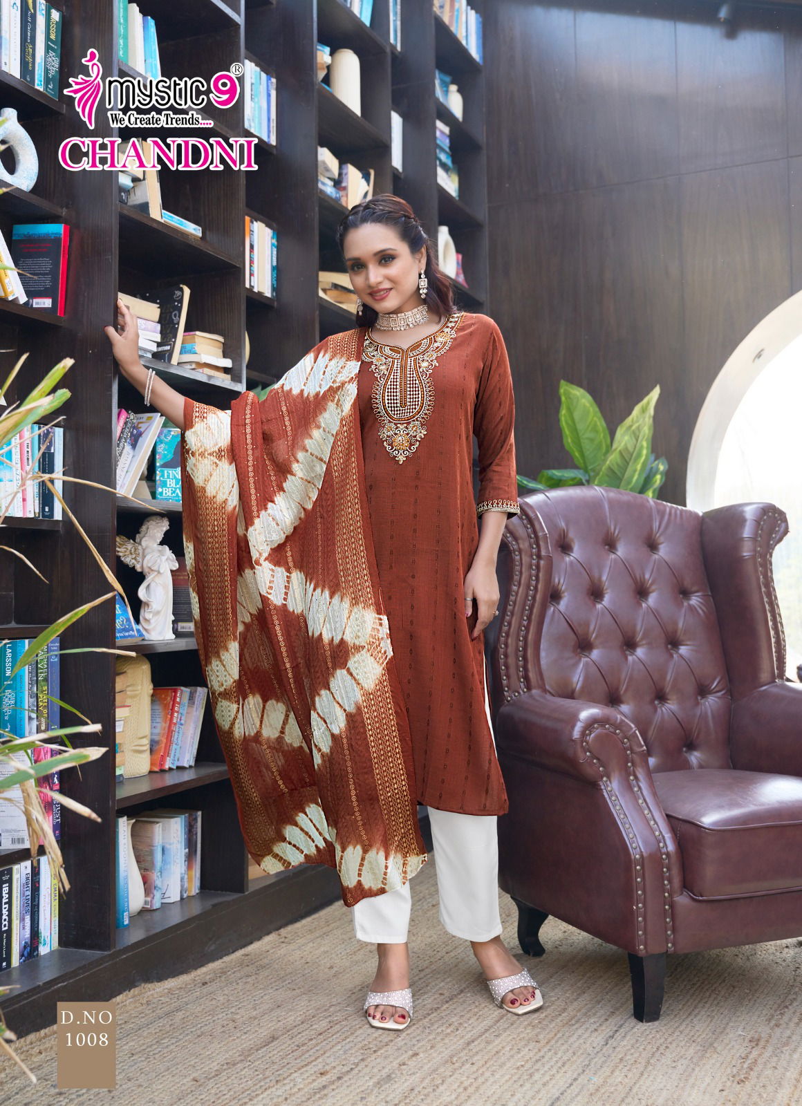 Chandani Vol 1 By Mystic 9 Rayon Kurti With Bottom Dupatta Wholesale Online